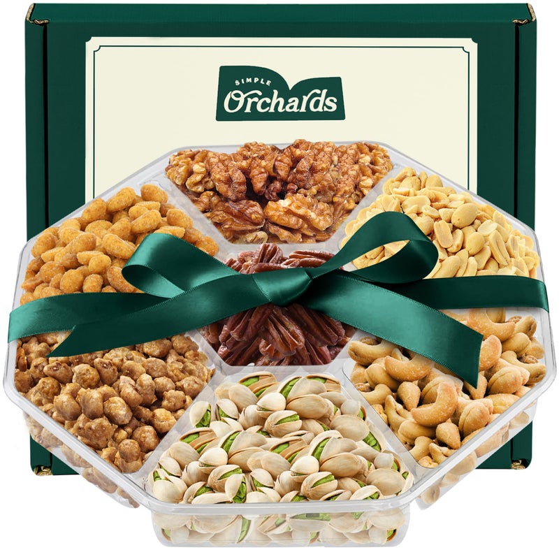 Nuts gift Basket - With a Variety of Freshly Roasted Nuts - Beautifully Packaged Gift Baskets for Men, Sympathy Basket. - Image 1